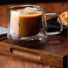 Double Wall Glass Transparent Heat-resistant Espresso Coffee Cup Diamond Shape Household Breakfast Milk Juice Tea Cups Drinkware