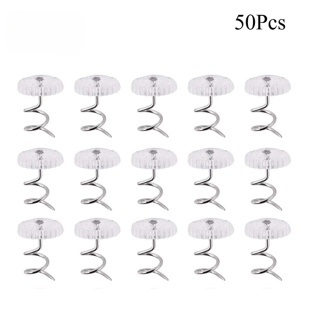 Stainless Steel Transparent Spiral Nail Bed Skirt Sofa Cover Anti-Slip Anchor Pin Twist Nail DIY Home Craft Tools