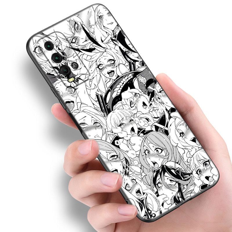 Чехол для телефона с милым лицом для Xiaomi Redmi Note 5 6 9T K20 K40 K50 Pro 7A 8A 9A 9C 9i 10A 10C A1 S2, черный чехол из ТПУ