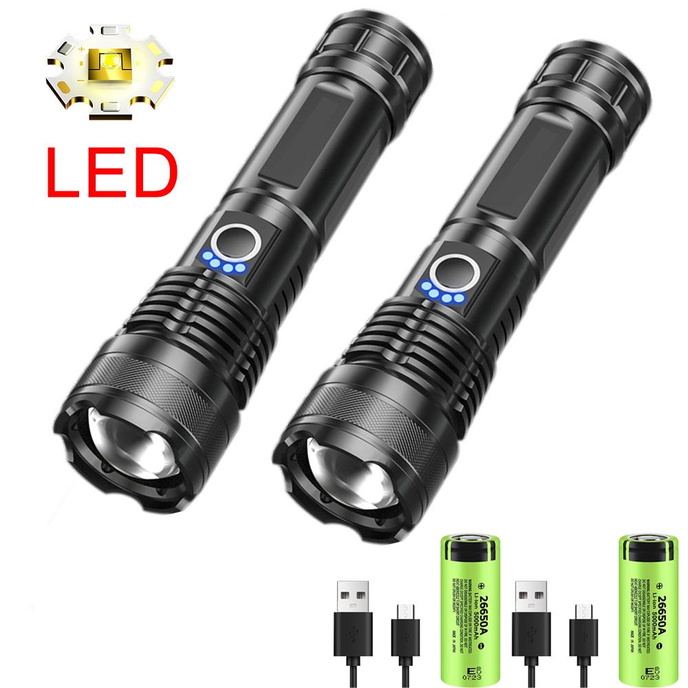 Мощный светодиодный фонарик P50 с зумом, 5 режимов освещения, водонепроницаемый, аварийный, для кемпинга, корпус из высокопрочного алюминиевого сплава