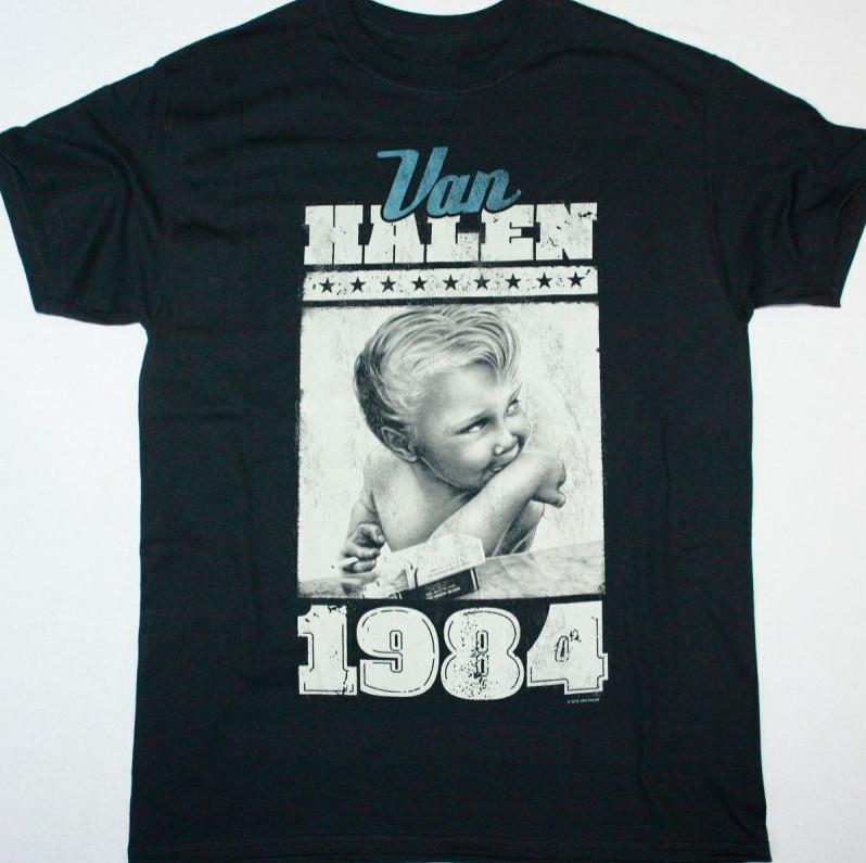 Van Halen 1984 New Black TShirt Funny Black Cotton Tee Vintage Gift Men Women Unisex T-Shirt