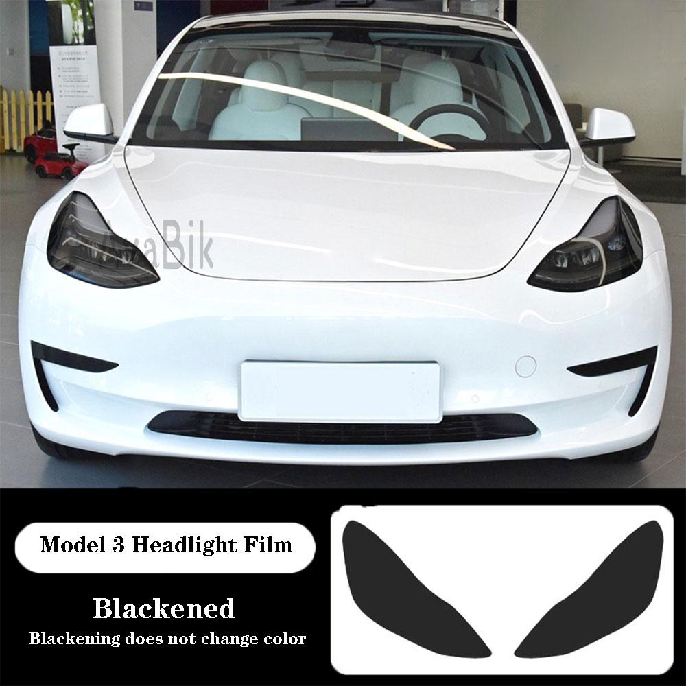 Пленка PPF для фар и задних фонарей для Tesla Model 3 2016- Черная Прозрачная Защитные наклейки из TPU с защитой от царапин и самовосстановлением