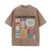 2026 Vintage Washed Short Sleeve T Shirt Men Retro Daily Item Graphic Tees Casual Loose Streetwear Crew Neck Tops For Men Women