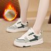 Женские зимние повседневные кроссовки на толстой платформе с подкладкой из искусственного меха, нескользящие кроссовки для ходьбы со шнуровкой, теплые кроссовки для бега и тенниса с подкладкой из флиса для женщин