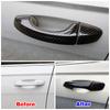 For Volkswagen VW T-ROC Atlas Teramont 2017- Door Handle Cover Carbon Fiber Color Modify Chrome Trim Protection
