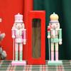 Macaron Color Nutcracker Puppet Wood Nutcracker Statues Doll  Photo Props