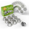 10 шт. многоразовых капсул для Nespresso OriginalLine - 300 шт. фольгированных крышек с 10 шт. многоразовыми кофейными капсулами, совместимыми с Nespresso OriginalLine