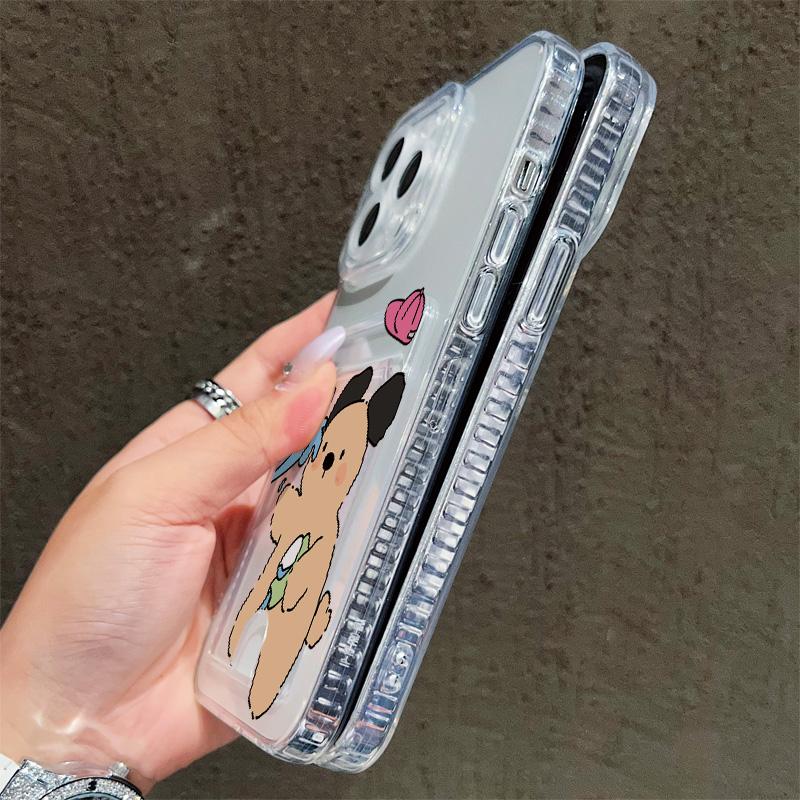 Силиконовый чехол-карман для карт для iPhone 17 16 14 Pro Max Samsung S23 S24 S25 Honor X8A Oppo Reno 10 11 12 Pro Чехол Прозрачный бампер для телефона