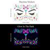 New Glow The Dark Tattoos Stickers Fake Face Temporary Tattoos Makeup UV Neon Floral Body Paint Tattoo Stickers Decorations