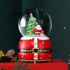 Cartoon Couple Crystal Ball Resin Snow Globe Music Box Toy