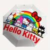 Hello Kitty, Rainbow Automatic Open/Close Umbrella-Cute Umbrella with Cute Design, Portable 3-Fold Compact Umbrella for Men & Women, Hallowe