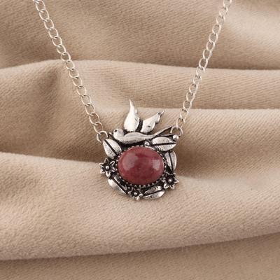 Натуральный черный родонит драгоценный камень 925 стерлинговое серебро ювелирные изделия элегантная подвеска 0,5" CP-43-26