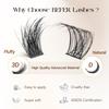 Befer 144pcs Lash Clusters 3D Natural Fluffy Cluster Lashes DIY Lash Extension 10-16mm Hight Quality Soft Super Thin Band Makeup