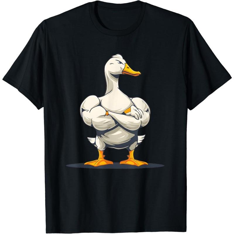 Выпуск The Quackin Duck Gym Тяжелая атлетика Бодибилдер Футболка Графические футболки Мужская одежда Уличная одежда Футболки
