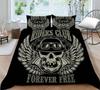 Home Bed Set Skull Print Pillowcase Bedspreads Soft Duvet Cover Queen King Size Teen Boy Girl 3D Soft Quilt Cover