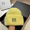 [Rabbit Fur] Min Thickened And Enlarged Double-Folded Edge Small Knitted Hat Winter Warm Plush Hat