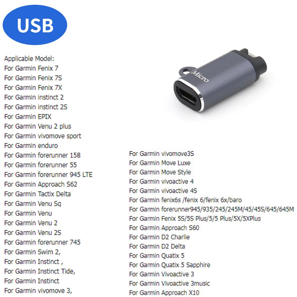 Док-станция для быстрой зарядки USB для Garmin Vivoactive 3 charger 4s 935 Venu Sq 945 245 Fenix 5S 5X Plus 7 6 6S 6X Pro Кабель для зарядки
