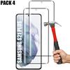 3D Tempered Glass for Samsung S21 Plus - PROSHOP - Black - 9H Resistance - Anti-Scratch - Pack of 4