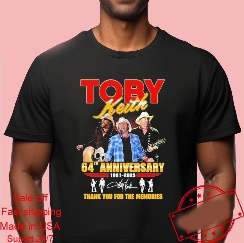 Toby Keith 64th Anniversary 1961-2026 Thanks For Memories T-shirt size S-5XL