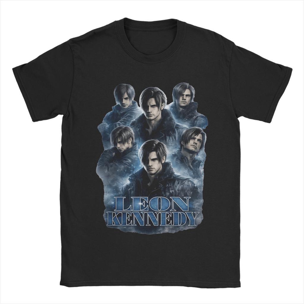 Футболка Leon Kennedy Girl Dinner Пляжные Хиппи Футболки Унисекс 100% Хлопок Круглый Вырез 4XL 5XL 6XL Топ Футболки Короткий Рукав Y2K Ретро Футболка