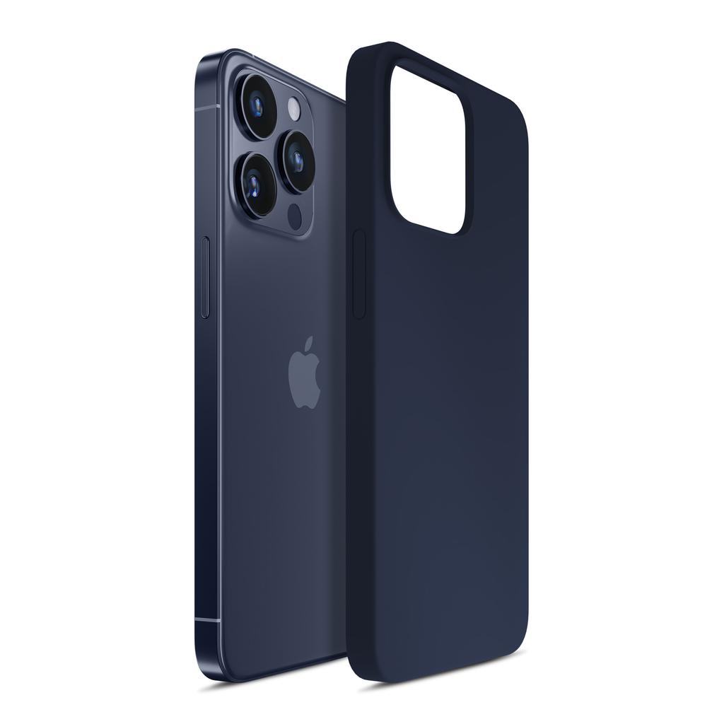 Apple iPhone 15 Pro Max - Силиконовый чехол 3Mk Темно-синий