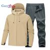 Soft Shell Jacket Set Spring and Autumn Windproof Waterproof Leisure Fishing Suit Men
