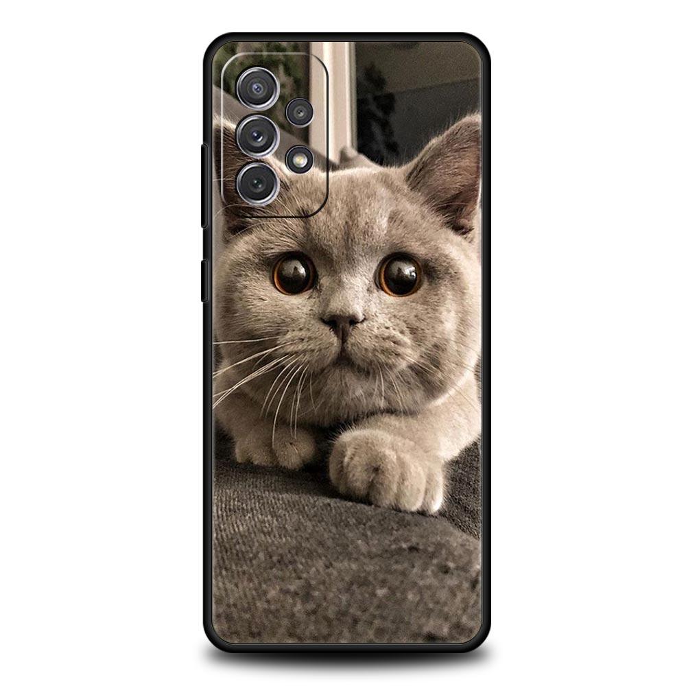 Милый чехол-котик с сердцем для Samsung Galaxy A17 A07 A55 A35 A25 A15 A05s A33 5G A31 A23 A21s A13 A41 A73 A53 A51 A71 A03