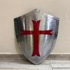 Medieval Crusader Shield: Battle Knight Templar Red Cross 71.12 Cm
