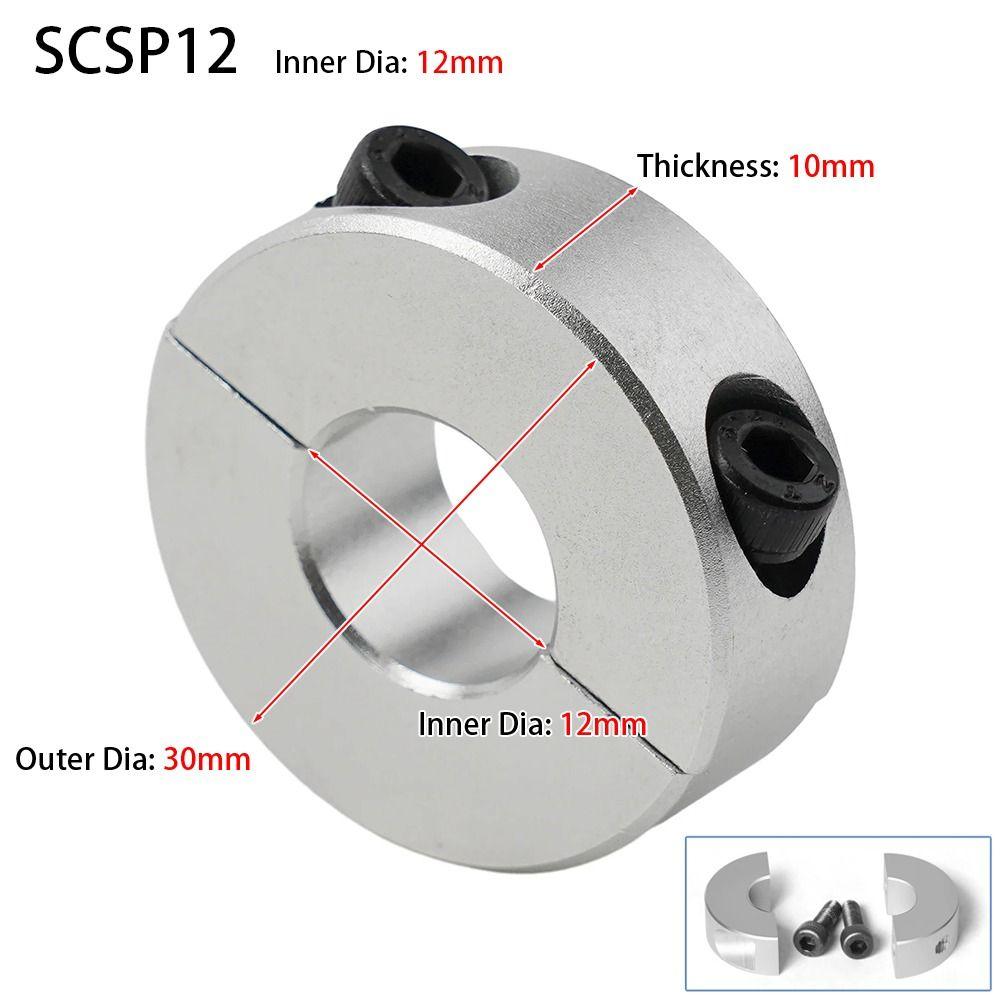 1Pcs Double Split Shaft Collar Aluminum Alloy Clamp-Type Collar New Fixed Locking Limit Ring