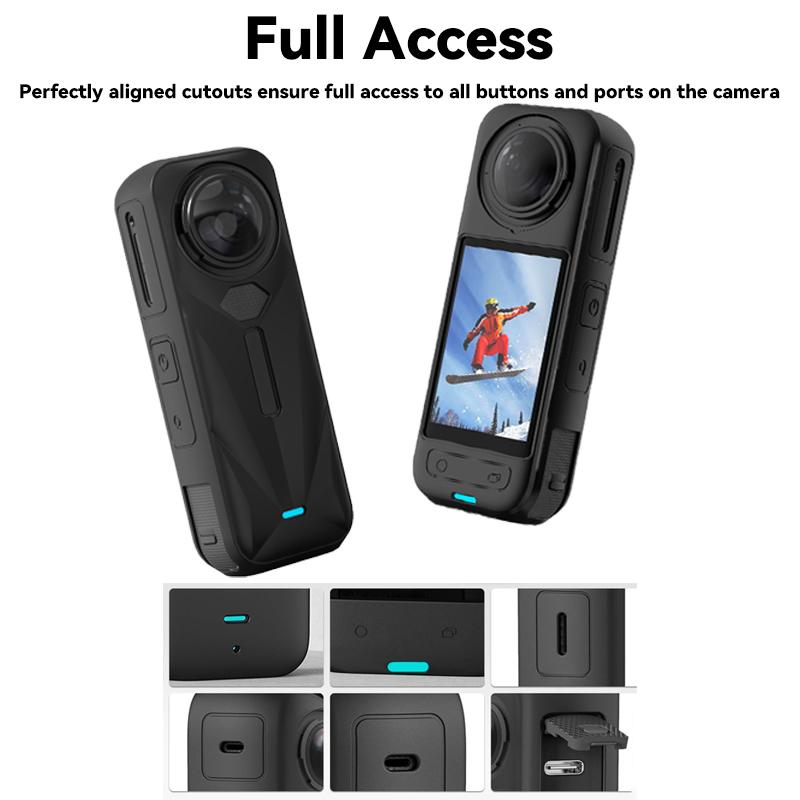 For Insta360 X5 X4 Soft Silicone Lens Protective Cover Panorama Camera Lens Cap Screen Protector For Insta 360 X4 X5 Accessories