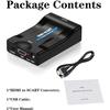 Adaptateur Convertisseur HDMI vers Péritel - 123 - Noir - NTSC/PAL - Audio Stéréo