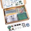 Ассортимент Mega Electronic Component Kit, конденсаторы, резисторы, светодиоды, транзисторы, диоды, германий 1n270, разъемы постоянного тока, операционные усилители, печатная плата