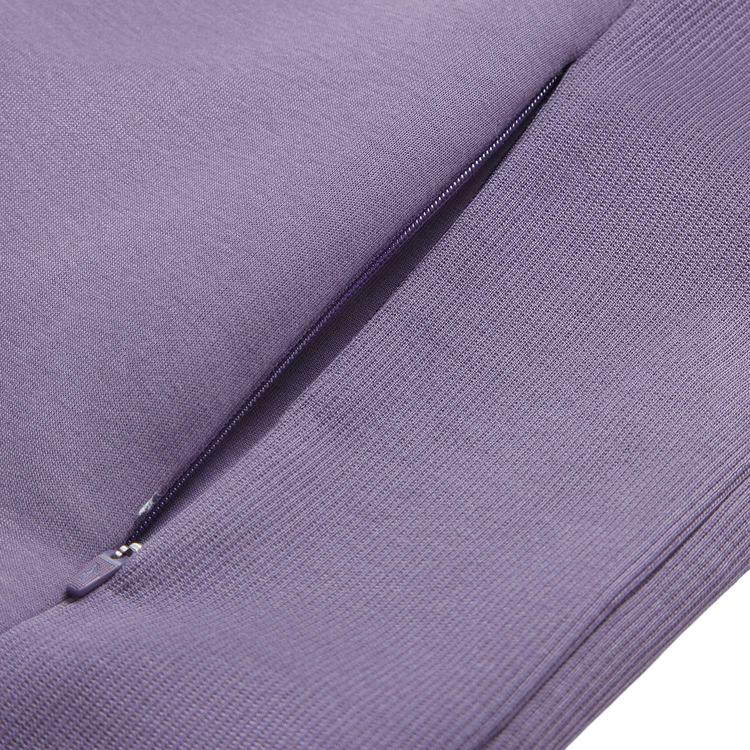 Li Ning Fitness Series Pullover Solid Color Loose Long Sleeve Hoodie Women Hoodies Charcoal-Purple AWDUF06-5