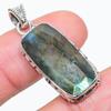 Подвеска из натурального лабрадорита из стерлингового серебра 925 пробы 1,50 дюйма E1k80