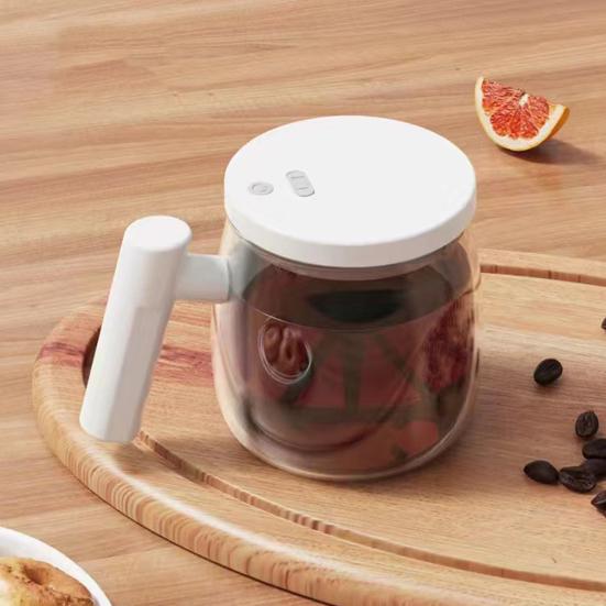 Электрическая кружка для перемешивания Автоматическая кружка для кофе Пищевой класс Без BPA Перезаряжаемая от USB Легко чистить Самоперемешивающаяся кружка с крышкой