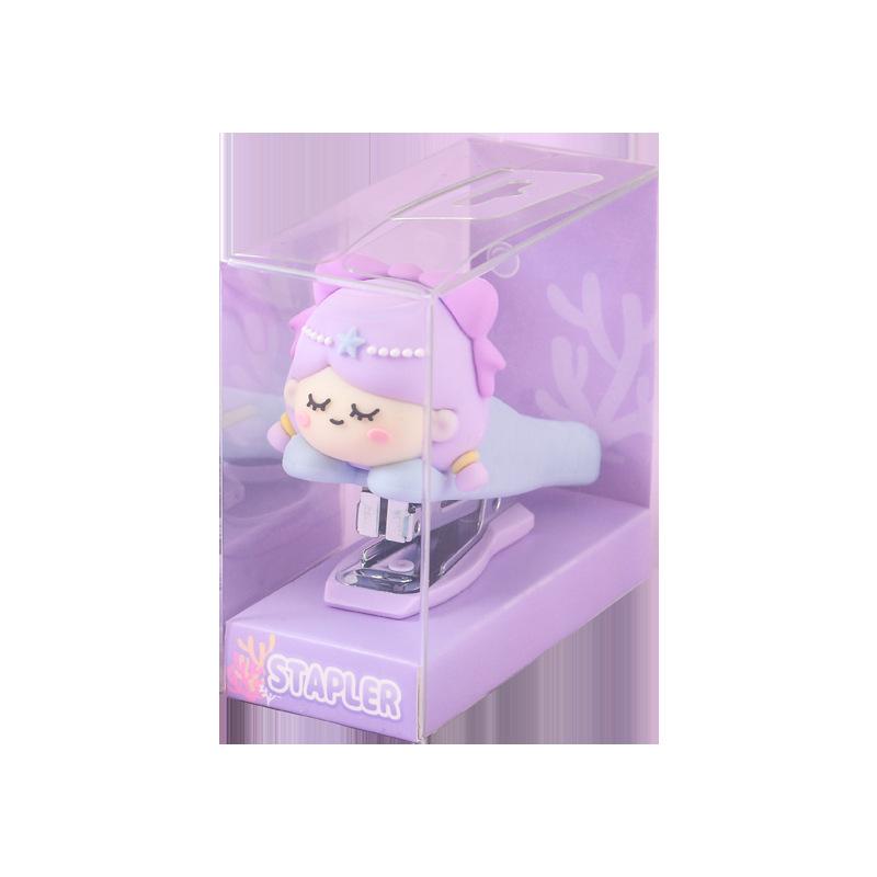 Mini Cartoon Mermaid Stapler - Cute, Creative, Portable Student Stationery