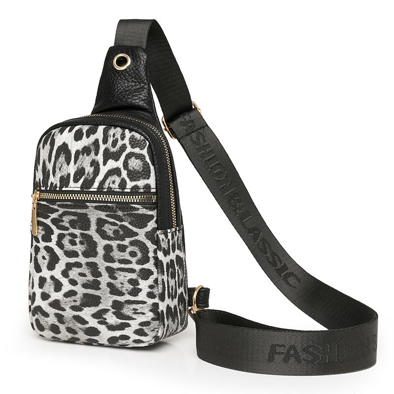 Нагрудная сумка с леопардовым принтом, женская сумка через плечо, контрастная по цвету сумка для мобильного телефона на плечо, маленькая сумка