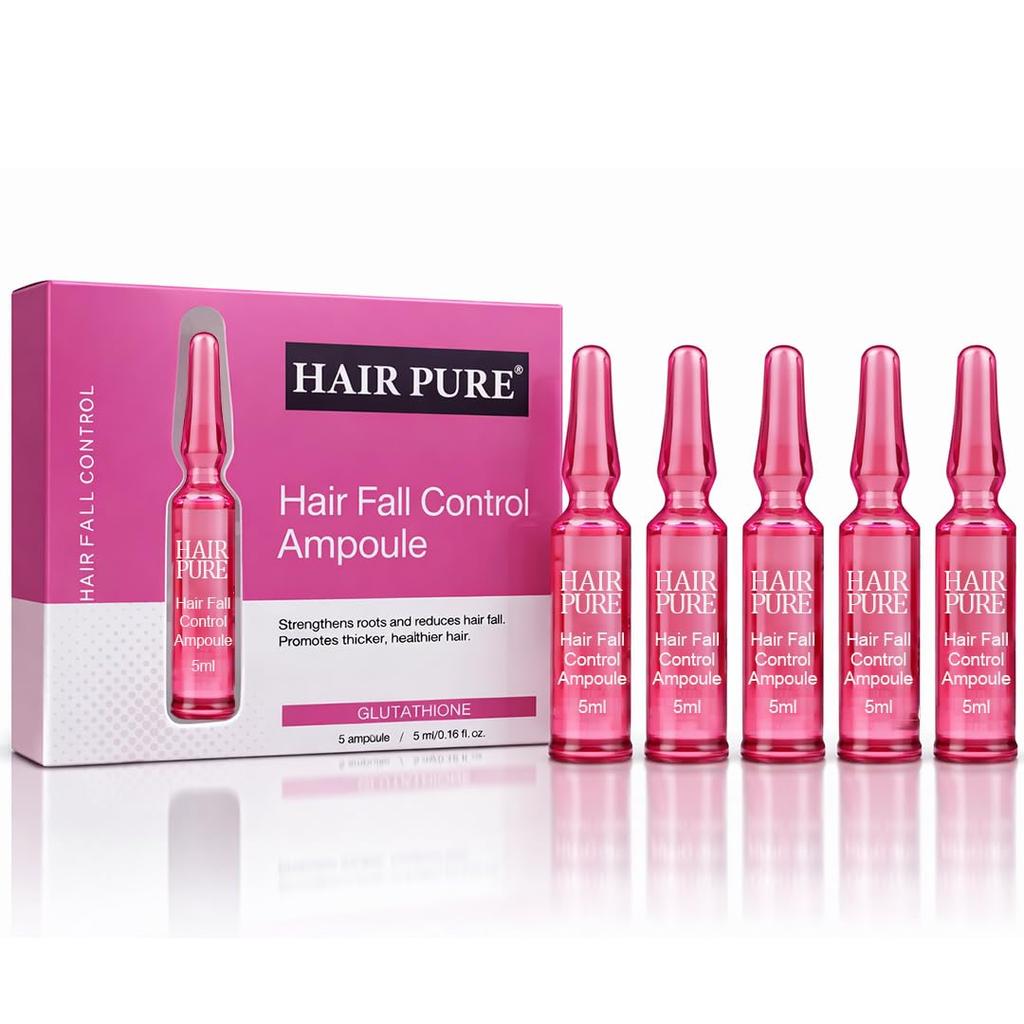 Hair Pure Ампула против выпадения волос с Глутатионом Power Booster для более здоровых, густых и крепких волос | Помогает уменьшить выпадение и ломкость волос | D