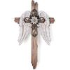 BC Home Decor Крылья Ангела Кресты Настенный Декор, Стиль Рустик, Декоративные Подарки для Женщин, 12 дюймов В, Ручная Роспись от Buildclassic