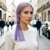 Fishnet Hat Sparkling Rhinestones Elastic Mesh Headband with Geometric Pattern Summer Beach Party Nightclub Rave Hair