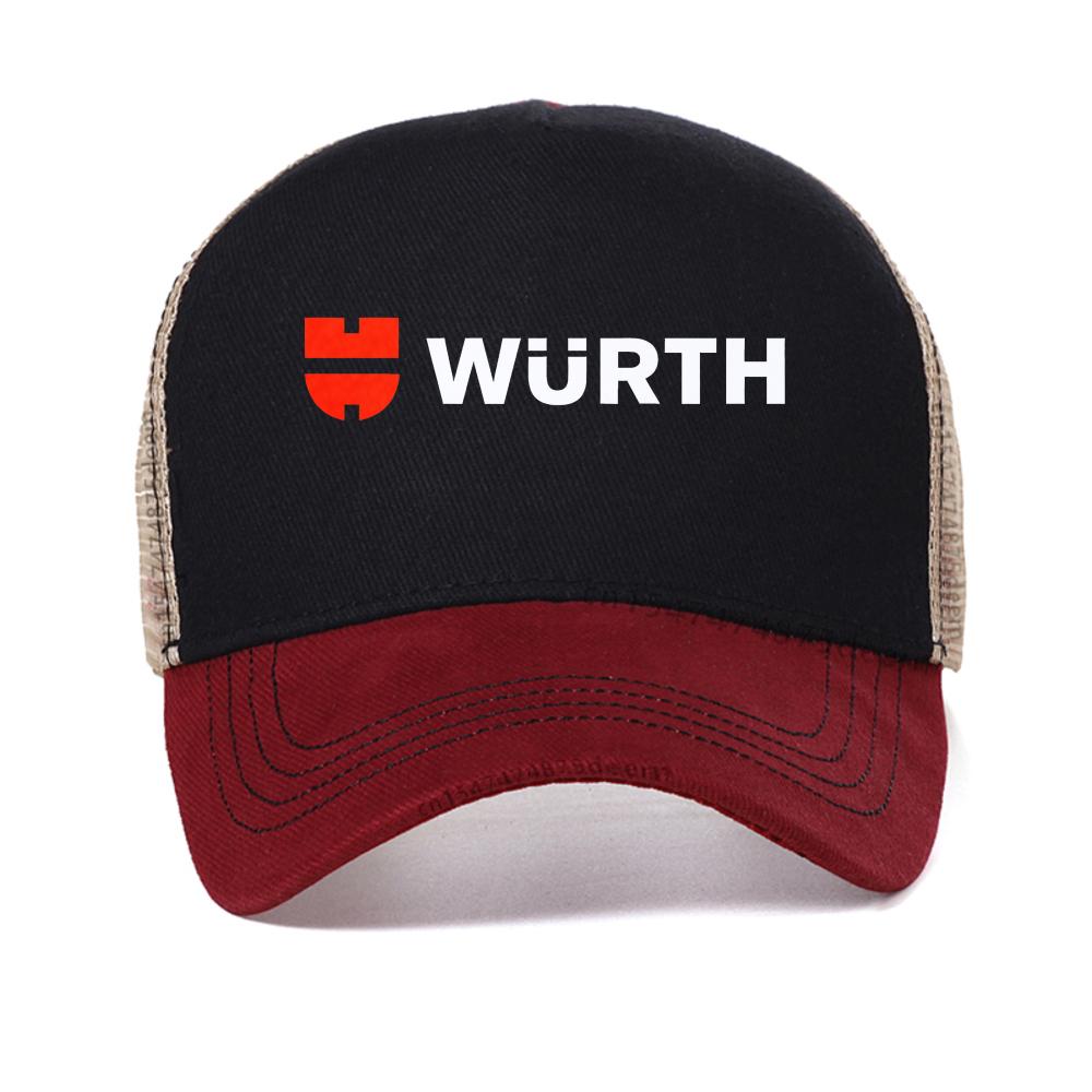 Кепка бейсболка Wurth Hand Tools Черно-белая Стильная Повседневная Забавная С принтом Уличная одежда Винтажная Кепки Harajuku Сетчатая кепка тракер