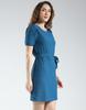 MONTE CARLO Women's Blue Round Neck Half Sleeve Dress