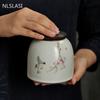Traditional Ru Kiln Ceramics Tea Caddy Tieguanyin Containers Travel Tea Bag Sealed Tea Jar Coffee Storage Tank Spice Organizer
