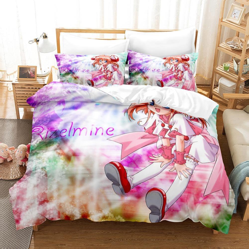 3D Печать Аниме Каваи Девочки Ризельмайн Постельный Набор Односпальный Полуторный Двуспальный Кингсайз Набор для Кровати Взрослый Детский Спальня Комплекты Пододеяльников