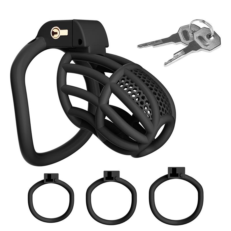 CB Lock Chastity Lock Male Dildo Chastity Device Adult Bondage Penis Lock Honeycomb Shape Catheter Control Sex Toys For Men Gay