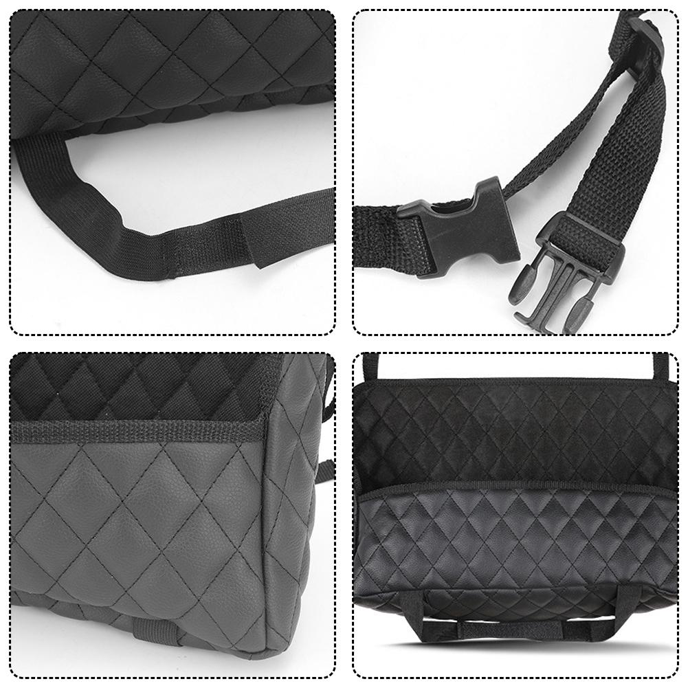 Универсальная сетка-органайзер из ПУ кожи для хранения в автомобиле - Держатель для сумок на спинку автокресла для мужчин и женщин - Дорожная карманная сумка