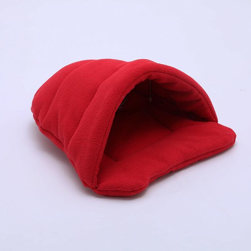 Haustier Hund Höhle Bett Dickes Fleece Warm Weich Pantoffel Form Betten Welpen Katzen Zelt Schlafmatten Winter Haustiere Innen Dreieck Nest