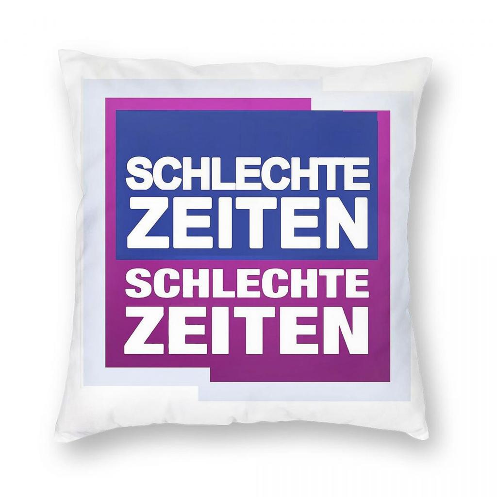 Gute Zeiten Schlechte Zeiten Square Pillowcase Polyester Linen Velvet Creative Zip Decor Sofa Cushion Cover Wholesale