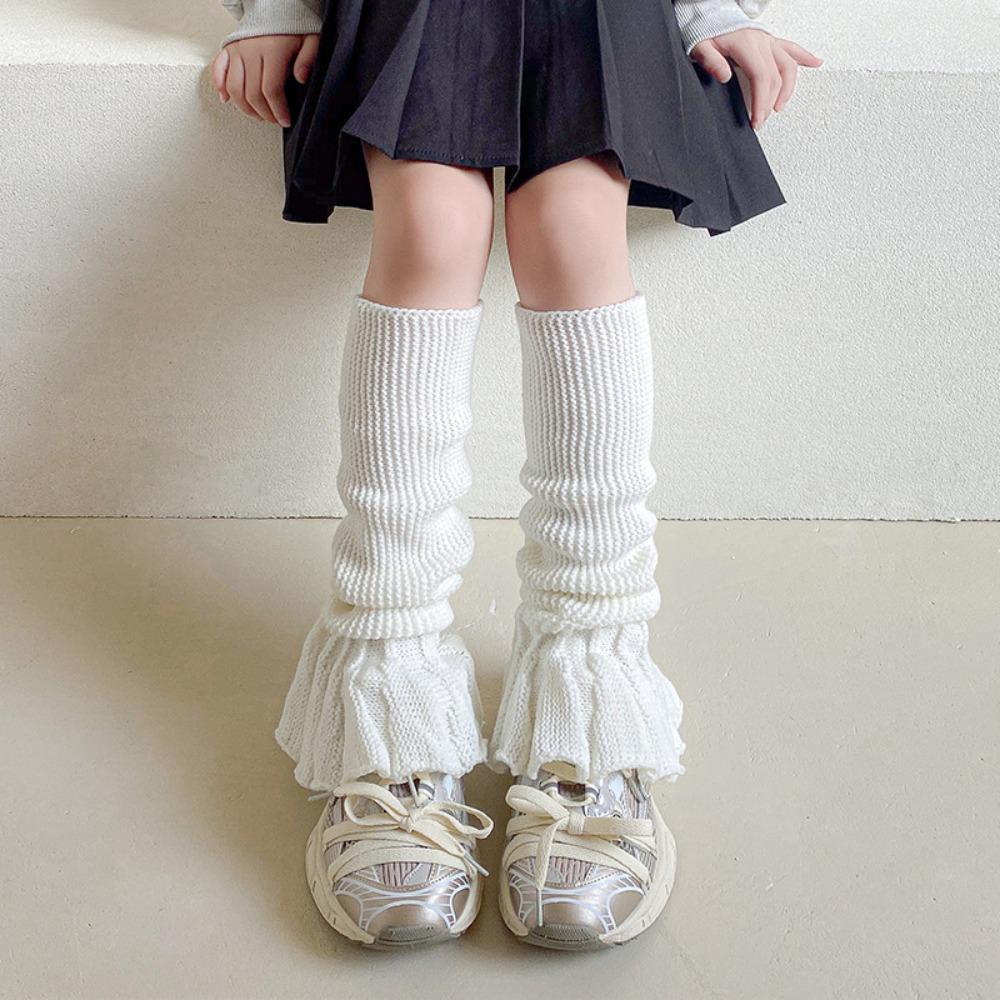 Boot Warmers Children's Long Socks Solid Color Boot Sleeve Warm Leg Cover Winter Christmas Gifts