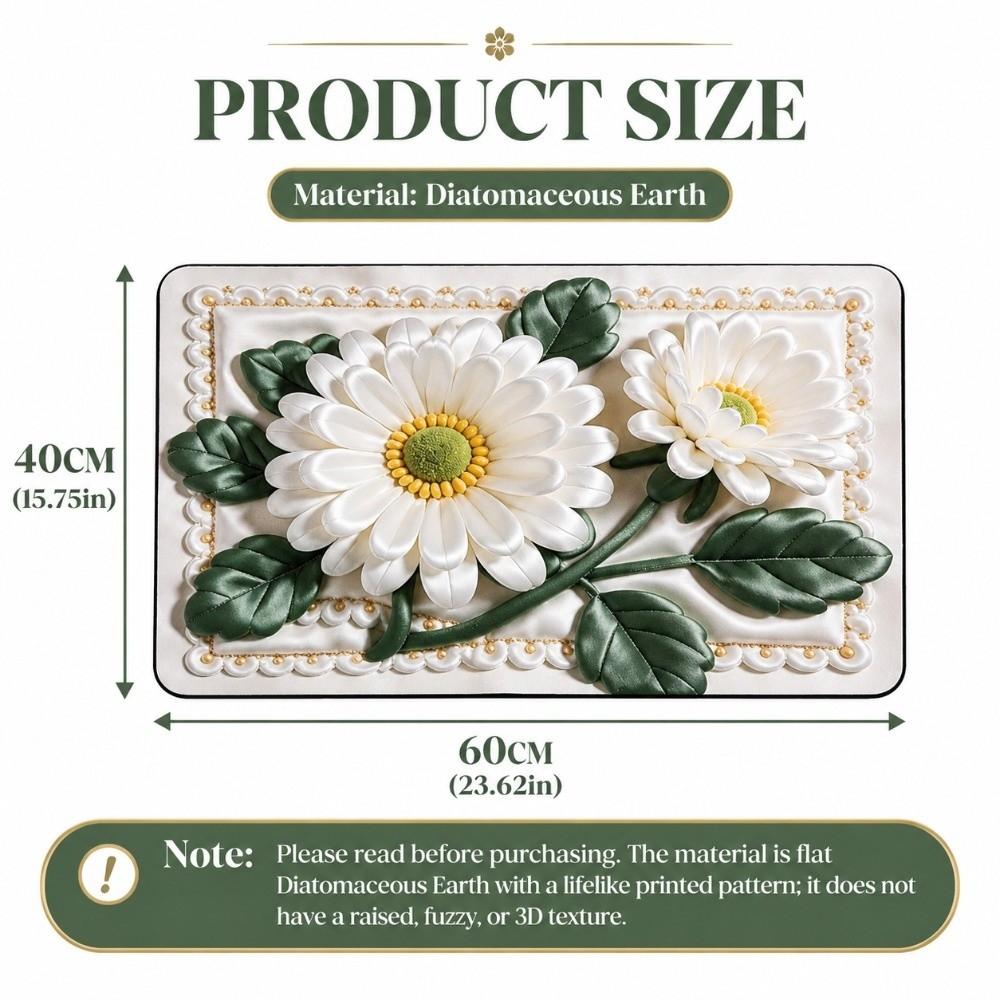 Non Slip Floral Pattern Rug Quick Dry Bedroom Floor Mat Vintage Bath DoorMat Home Decor
